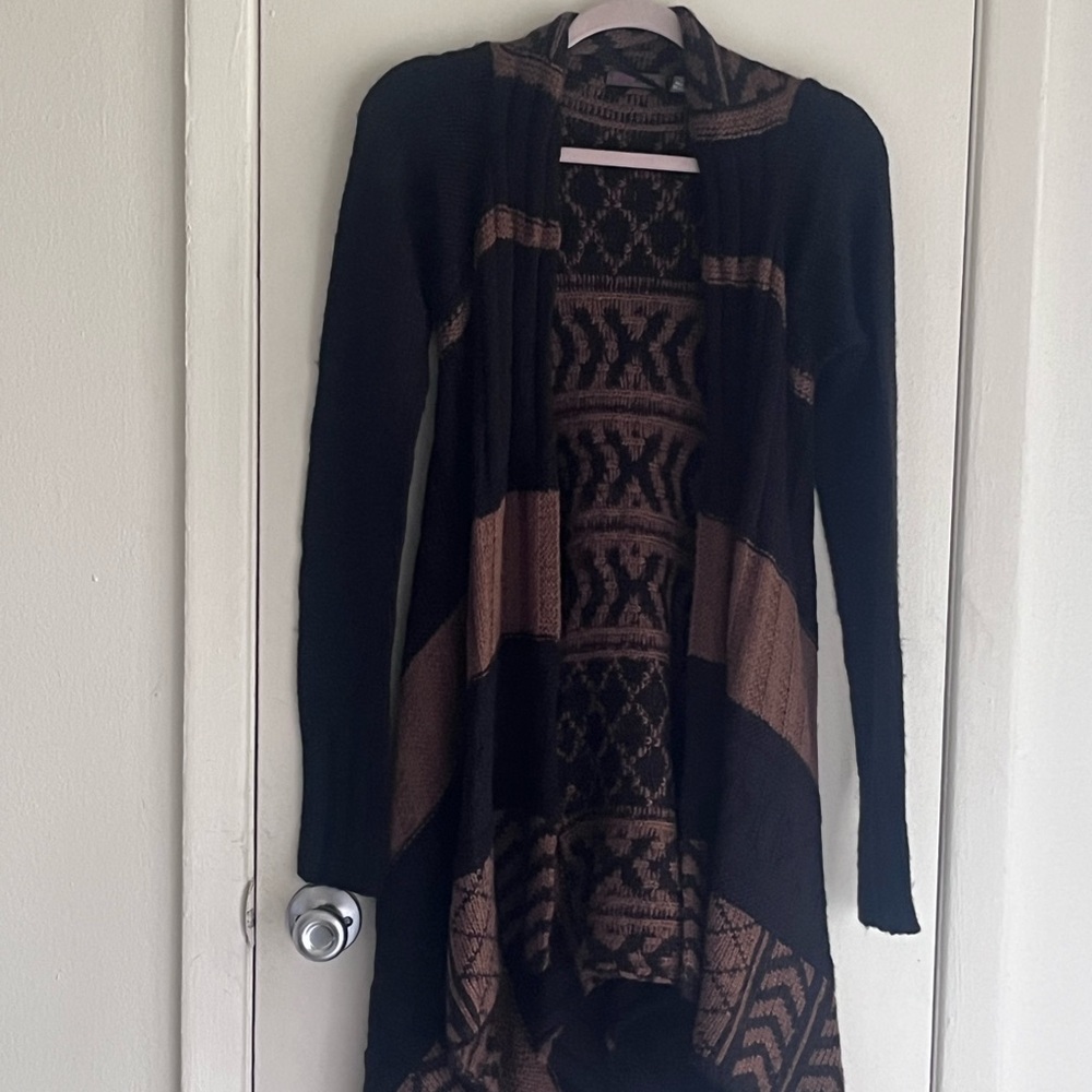 Joyce Leslie Black and Brown Patterned Cardigan